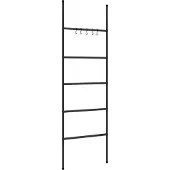vidaXL Handdoekenrek met 5 niveaus, zwart 58x175 cm, ijzer
