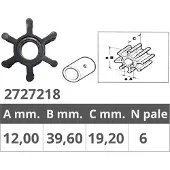 Jabsco Impeller Kit Packaged Zwart