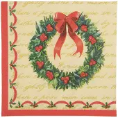 Clayre & Eef Servetten Papier Set van 20 33x33 cm Geel Papier