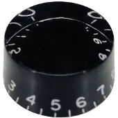 Boston KB-114 Transparante Zwart Speed Knop voor Inch Pot Shaft