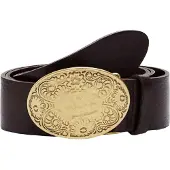 Desigual Leren riem Tabasco Leather Belt W100 Fresh Chocolat donkerbruin