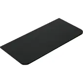 Mueller Rounda topblad met afgeronde hoeken 80x48cm zwart mat