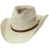 Faustmann Western Strohoed 100% Paperstraw wit maat L