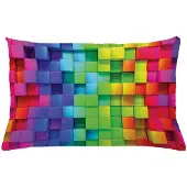 Abakuhaus Geometrisch Kussenhoes – Geprint, Dubbelzijdig – Regenboog, 65x40 cm