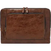 Fossil Leren Laptop hoes met laptopvak Dillon Laptop Folio Cognac Bruine