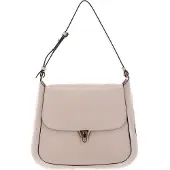 Coccinelle Leren Handtas Schoudertas Cristhy Handbag Powder Pink Beige