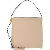 Coccinelle Leren Handtas Schoudertas Liya Handbag Silk / Powder Pink Beige