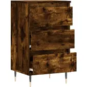 vidaXL Dressoir 40x35x70 cm bewerkt hout gerookt eikenkleurig