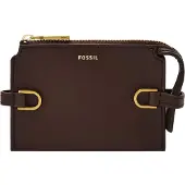Fossil kaarthoes Kier Card Case Espresso donkerbruin
