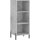 vidaXL Dressoir 34,5x32,5x90 cm bewerkt hout betongrijs