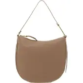 Coccinelle Leren Schoudertas Priscilla Handbag Grained Leather Toasted Beige