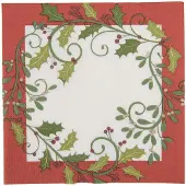 Clayre & Eef Servetten Papier Set van 20 33x33 cm Wit Papier