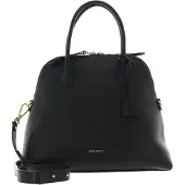 Coccinelle Leren Handtas Schoudertas Gladys Handbag Grained Leather Noir Zwart