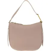 Coccinelle Leren Schoudertas Priscilla Handbag Grained Leather Powder Pink Beige