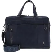 U.S. POLO ASSN. Cambridge aktetas Leer 45 cm Laptopcompartiment navy