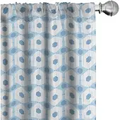 Abakuhaus Abstrakt Gordijnen – 2x75x225 cm – Hemelsblauw