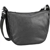 Mandarina Duck Leren Schoudertas Mellow Lux Crossover Bag Graphite Donkergrijs