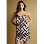 Admas Luxury Satijnen Jurk-Camisole Dames (Chocolade)