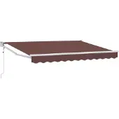 vidaXL Uitschuifbare luifel Bruin 3,5 x 2 m Polyester en Metaal