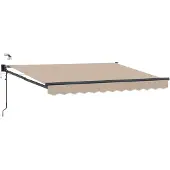 vidaXL Elektrisch Uitschuifbare Zonneluifel Beige 3 x 2,5 m