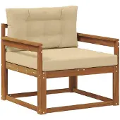vidaXL Buiten Midden Sofa Naturel