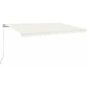 Syfax Luifel handmatig uittrekbaar 500x300 cm crèmekleurig