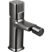 Laveo Tores wastafel- en toiletcombinatie in mat grafiet, met click-clack afvoerplug