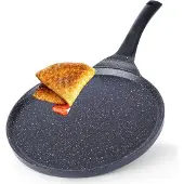 Artemis Koekenpan van gietijzer, geschikt voor het bakken van pannenkoeken en andere gerechten, Orion Grande, 27 cm