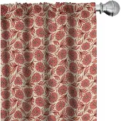 Abakuhaus Koraal – 2x75x245 cm – Gordijnen, microvezel