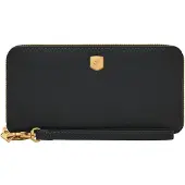 Fossil portemonnee Lennox Zip Continental Wallet Black zwart