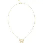 GUESS halsketting Borboleta 16-18" Necklace Yellow Gold goudkleurig