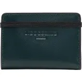Liebeskind berlin Leren Kaarthoes Paper Bag Carter Cardholder Mystic River Donkergroen