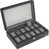 Windrose sieradendoos Tempora Watch Box Black zwart