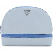 GUESS Cosmetische tas Dome Cosmetic Pouch Powder Blue Blauwgrijs