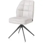Henders & Hazel Bell eetkamerstoel draaibaar pocketveren microvezel/metaal 2 stuks