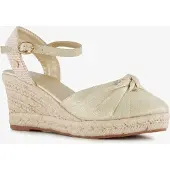 Blue Box dames espadrilles goud beige maat 39