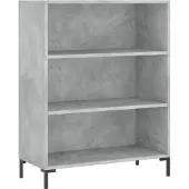 vidaXL Hoge kast 69,5x34x180 cm bewerkt hout betongrijs