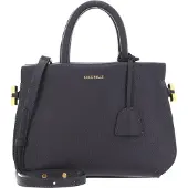 Coccinelle Leren Handtas Schoudertas Blue Soft Handbag Grained Leather Ardesia Grijs