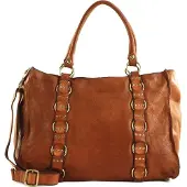 Campomaggi Leren Schoudertas Shopping Bag Cognac Bruine