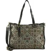 Campomaggi Shopper Schoudertas Shopping Bag Bianco + T / Grigio Donkerbruin