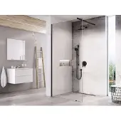 Ravak Walk-In - Douchewand Walk-In Wall 60x200 cm, zwart/helder glas GW9W0030SZ1