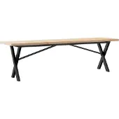 vidaXL Salontafel X-frame 160x40x45,5 cm grenenhout en staal