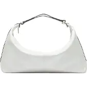 Liebeskind Leren Schoudertas Paris 4 Small Pebble Hobo Bag Arctic Crème