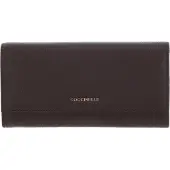 Coccinelle Metallic Soft Portemonnee donkerbruin