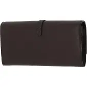 Coccinelle Leren Portemonnee Cosima Wallet Grained Leather Bark Bruine