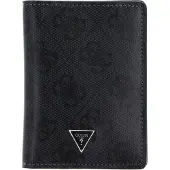 GUESS Leren Kaarthoes Mito Card Holder Black Donkergrijs