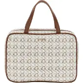 GUESS Cosmetische tas Travel Case Beige Multi Lichtgrijs