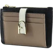 Furla Leren Kaarthouder Flow Card Case Greige + Marshmallow + Nero int. Taupe