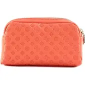 GUESS Utensil zak Double Zip Coral Koraalrood