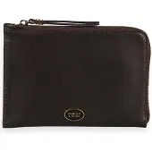 Scotch & Soda Leren Identiteitskaarthoesje Leather Travel Wallet Walnut Bruine